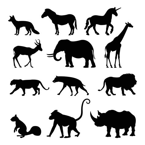 animal silhouette pictures|printable animal silhouettes.